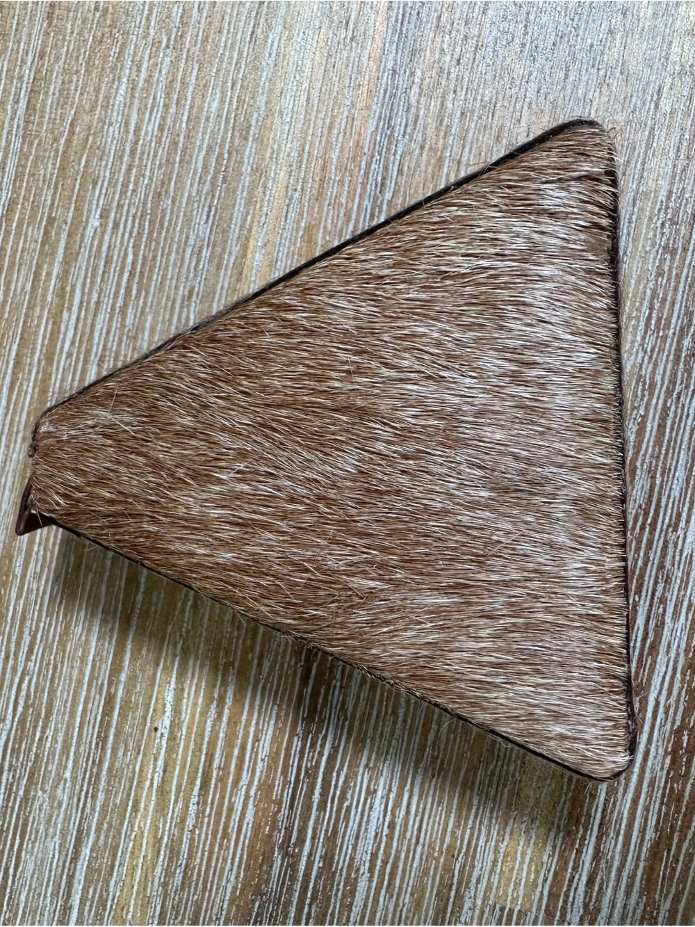 Compact Triangle Hair-on-Leather Measuring Tape
